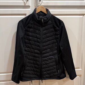 32 Degrees Heat Womens Black Puffer Hybrid Jacket